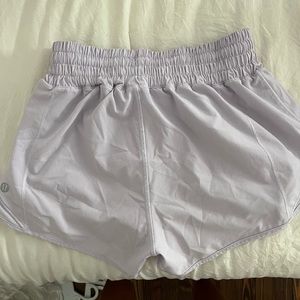 Lululemon Lavender High Rise Hotty Hot 2.5 Inch Shorts